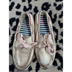 Pink/Rose Gold Metallic Sperrys